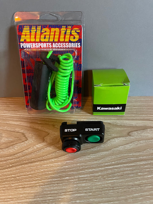 Kawasaki 440 550 750 800 Jet Ski Kill Switch Safety Cut Out Start Stop Switch with Atlantis Lanyard Sale