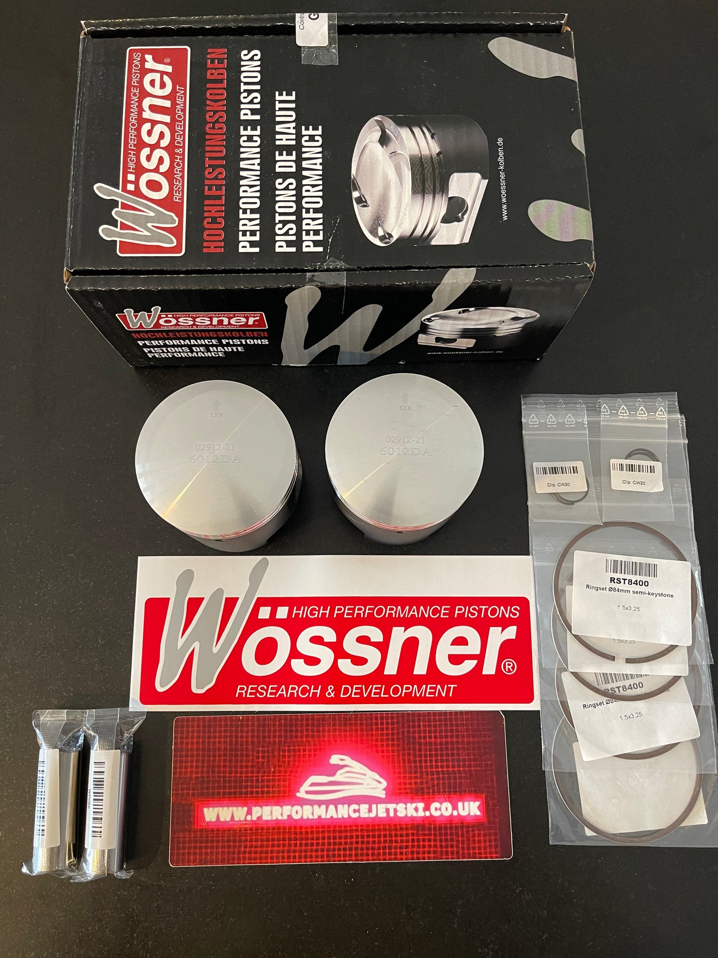 Wossner Dual Piston Kit for Yamaha 760 Jet Skis