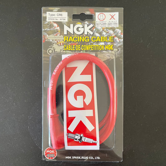 NGK Racing Spark Plug Solid Tip Cap with 100cm High Performance HT Lead Wire 8736