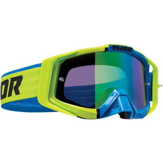 Thor Sniper Pro Divide Goggles - Blue / Fluorescent Yellow - Performance Jet Ski (PJS) UK